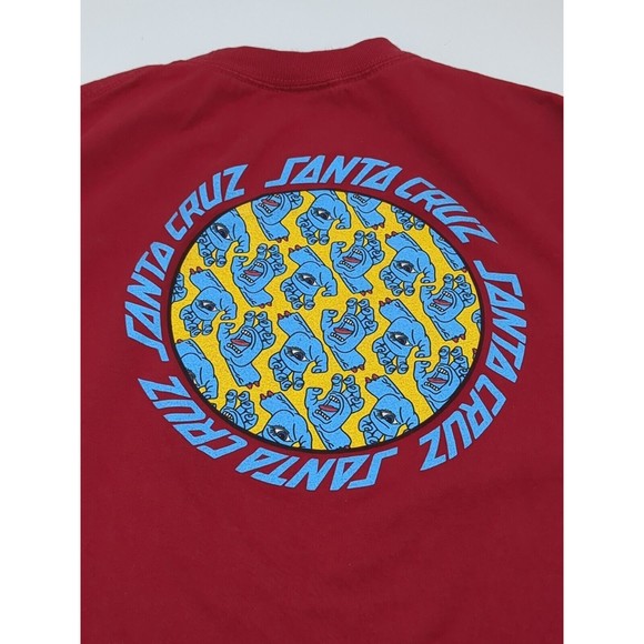 Vintage Santa Cruz Skateboards Screaming Hand Shirt Long Sleeve Men Small Y2K - Picture 2 of 9